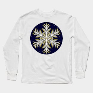 Gilded Space Snowflake Long Sleeve T-Shirt